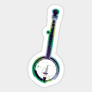 Tie Dye Banjo Sticker